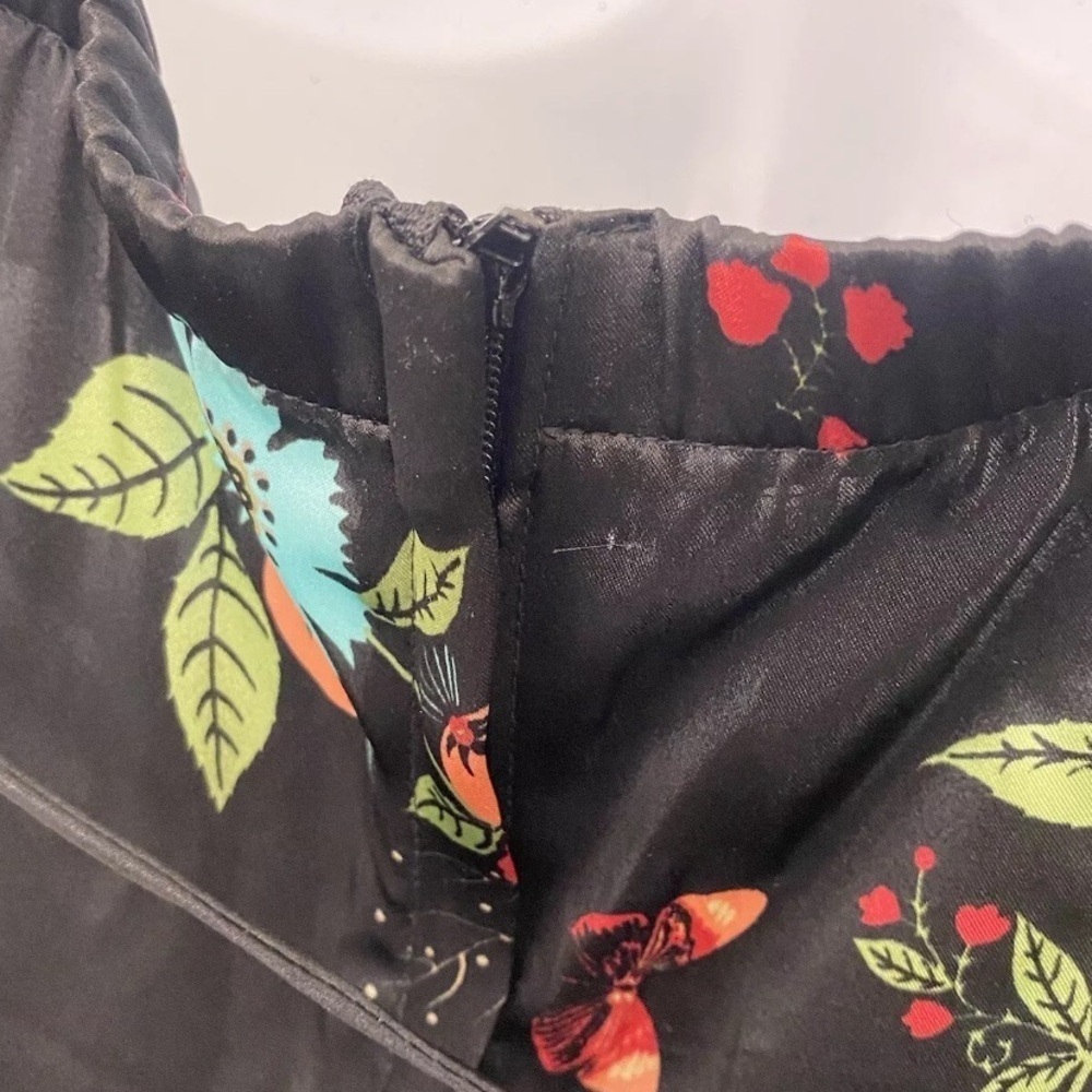 My Michelle Floral Strappy Sun Slip Dress Black Juniors 5/6 Floral Goth Emo​​​​​ - Picture 12 of 13